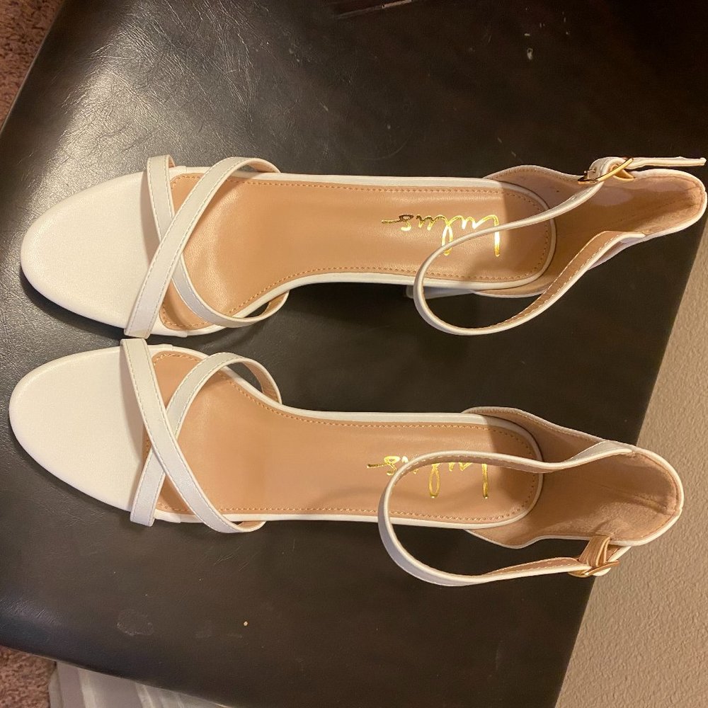 Dale White Platform Ankle Strap Low Heel Sandals